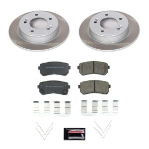 Hyundai Kona Brake Kit - Rear - PowerStop - Semi-Coated Rotors + Z17 Evolution Plus Ceramic Pads - `18-`22
