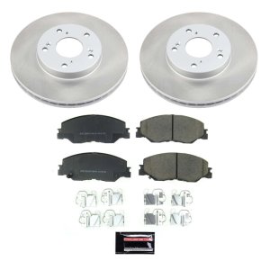 Honda Insight Brake Kit - Front - PowerStop - Semi-Coated Rotors + Z17 Evolution Plus Ceramic Pads - `19-`22