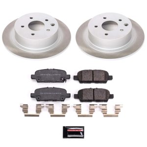 Nissan Sentra Brake Kit - Rear - PowerStop - Semi-Coated Rotors + Z17 Evolution Plus Low-Dust Ceramic Pads - 2019