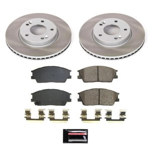 Kia Soul Brake Kit - Front - PowerStop - Semi-Coated Rotors + Z17 Evolution Plus Ceramic Pads - `20-`23