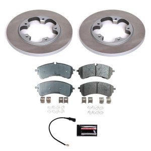 Ford Transit-350 Brake Kit - Rear - PowerStop - Semi-Coated Rotors + Z17 Evolution Plus Low-Dust Ceramic Pads - 2020