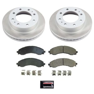 GMC Savana 3500 Brake Kit - Front - PowerStop - Semi-Coated Rotors + Z17 Evolution Plus Low-Dust Ceramic Pads - `21-`22