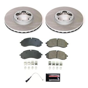 Ford Transit-350 Brake Kit - Front - PowerStop - Semi-Coated Rotors - `22-`23