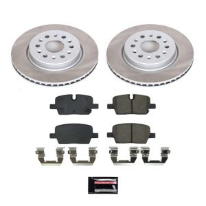Volkswagen Jetta Brake Kit - Front + Rear - PowerStop - Track Day Spec High-Performance Brake Pads + Autospecialty Rotors - `13-`18