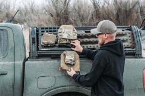 Ford Super Duty F350 Light Mount - Putco - Small TEC Molle Mounting Plate - Black - `17-`26