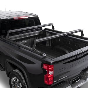Chevrolet Silverado 1500 Venture TEC Cross-Rail - Putco - Quick Tec Rail - 9 inches above side rails - Textured matte black - `14-`18
