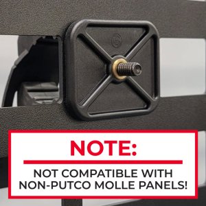 Chevrolet Silverado Molle Panels - Passenger Side - Putco - 6.5ft (Standard Box) Molle - Black - `14-`18