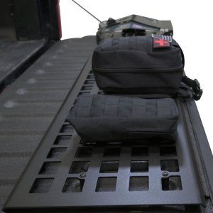 Ram 3500 Tailgate MOLLE Panel - Putco - Tailgate MOLLE, Mini-textured Black Powder Coat - Black - `19-`22