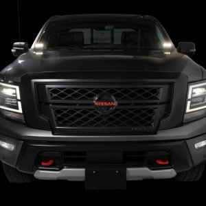 Nissan Titan Hood Bracket - Putco - Luminix - Black - `16-`22