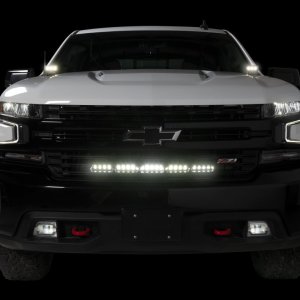 Chevrolet Silverado 1500 Light Bar Brackets - Putco - Luminix Grille - Black - `19-`26