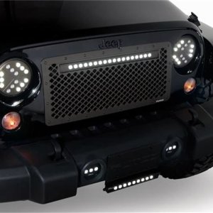 Jeep Wrangler Grille - Putco - Lighted Boss with 20in Luminix Light Bar - Black - `07-`18 Jeep Wrangler Grille - Putco - Lighted Boss with 20in Luminix Light Bar - Black - `07-`18