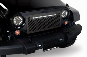Jeep Wrangler Grille - Putco - Lighted Boss with 20in Luminix Light Bar - Black - `07-`18 Jeep Wrangler Grille - Putco - Lighted Boss with 20in Luminix Light Bar - Black - `07-`18