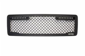 Ford F-150 Boss Grille - Putco - Lighted with 10in Luminix Light Bar - Black - `13-`14