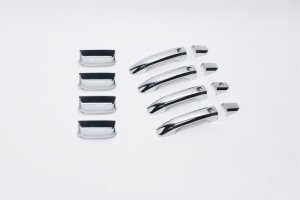 Chevrolet Tahoe Door Handle Covers - Front + Rear - Putco - Deluxe (w/ Smart Key CutOut w/o Pass. Keyhole) - Chrome - `15-`20
