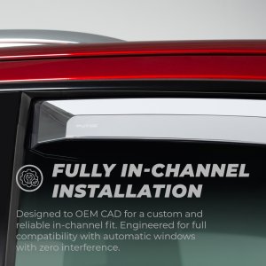 Ford F-350 Window Visors (2) - Front - Putco - Element Chrome - Chrome - `24-`27