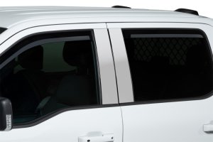 Ford F-550 Window Visors (2) - Front - Putco - Element Chrome - Chrome - `24-`27