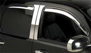 Chevrolet Silverado HD Window Visors - Putco - Element In-Channel - Chrome - 2014