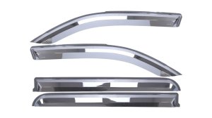 Ram 1500 Window Visors - Front + Rear - Putco - Element Chrome In-Channel - Chrome - `19-`26