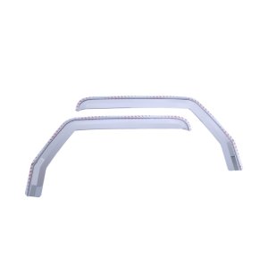 Jeep Wrangler JL Window Visors - Front - Putco - Element - Chrome - `18-`26 Jeep Wrangler JL Window Visors - Front - Putco - Element - Chrome - `18-`26