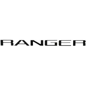 Ford Ranger Lettering Emblems - Rear - Putco - Black Platinum - `19-`23