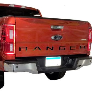 Ford Ranger Lettering Emblems - Rear - Putco - Black Platinum - `19-`23