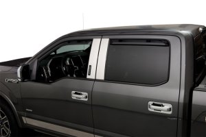 Ford F350 Element Tinted Window Visors - Front + Rear - Putco - In Channel - Tinted - `17-`22