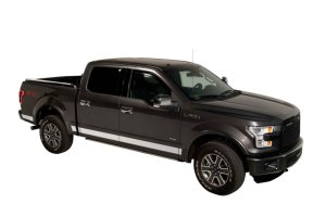 Ford F350 Element Tinted Window Visors - Front + Rear - Putco - In Channel - Tinted - `17-`22
