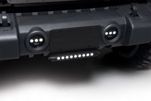 Jeep Wrangler Grille Insert - Putco - Designer FX w/ 20in Luminix Light Bar - Black - `07-`18