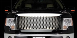 Ford F-150 Grille Insert - Putco - Designer FX, Bar Style, Punch Pattern, Cut to Fit - `09-`12