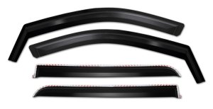 Ford F-350 Wind Deflectors - Front + Rear - Putco - Element - Matte Black - `17-`22 Ford F-350 Wind Deflectors - Front + Rear - Putco - Element - Matte Black - `17-`22