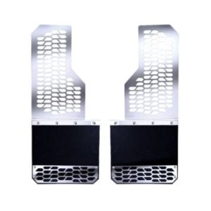 Ford F-150 Mud Flaps - Putco - Hex Shield - Polished Stainless Steel - `15-`26