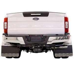 Ford F-350 Super Duty Mud Flaps - Rear - Putco - Hex Shield - Brushed Stainless Steel - `11-`16 Ford F-350 Super Duty Mud Flaps - Rear - Putco - Hex Shield - Brushed Stainless Steel - `11-`16