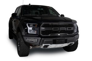Ford F-150 Raptor Bumper Grille Inserts - Putco - HEX Shield Grille Insert - Polished Stainless Steel - `17-`20