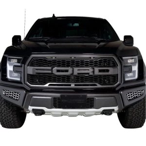 Ford F-150 Raptor Bumper Grille Inserts - Putco - HEX Shield Grille Insert - Polished Stainless Steel - `17-`20