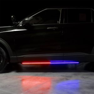 Ford Explorer Interceptor E-Blade Lights - Putco - Sideliner LED Rocker Kit - Red/Blue with White Override - `11-`26