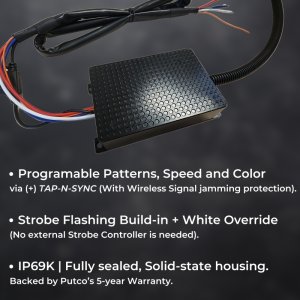 GMC Yukon XL E-Blade LED Rocker Kit - Putco - Blade Rocker Kits Sideliners - Red, White & Blue - `15-`23