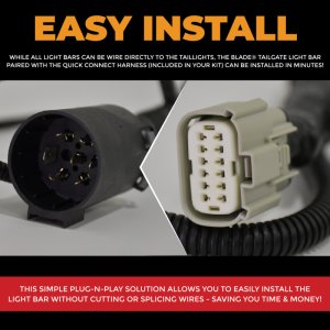 Chevrolet Colorado Tailgate Light Bar - Putco - Blade Direct Fit - Red/Amber/White - `15-`22