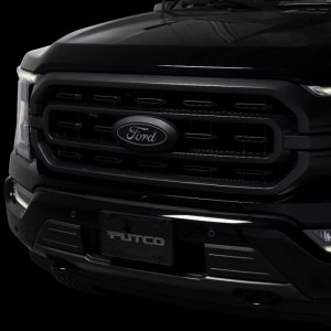 Ford F-150 LED Emblem - Front - Putco - Luminix with Camera CutOut - White - `21-`23
