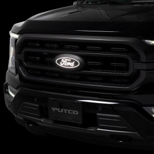 Ford Ranger LED Emblem - Front - Putco - Luminix with Camera CutOut - White - `21-`23