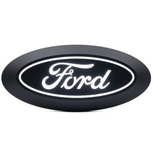 Ford F-150 LED Emblems - Front - Putco - Luminix - Matte Black - `24-`26