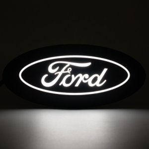 Ford F-150 LED Emblems - Front - Putco - Luminix - Matte Black - `24-`26