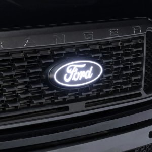 Ford Ranger LED Grille Emblem - Front - Putco - Luminix - White - `19-`24