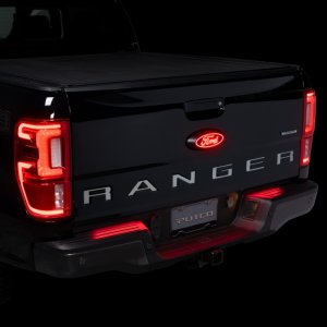 Ford Ranger Tailgate Emblem - Rear - Putco - Luminix LED - Red - `19-`23