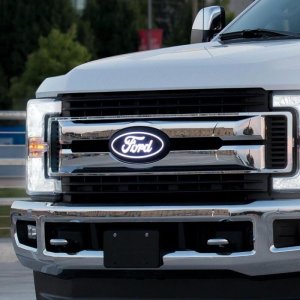 Ford F350 LED Emblem - Front - Putco - Luminix - White - `17-`26