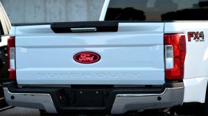 Ford Super Duty F250 LED Emblem - Rear - Putco - Luminix - Red - `17-`19