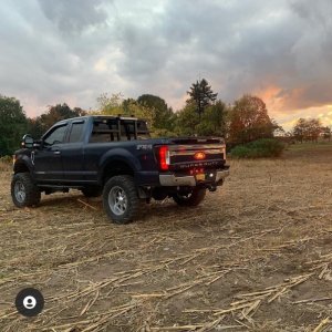 Ford Super Duty F350 LED Emblem - Rear - Putco - Luminix - Red - `17-`19