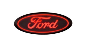 Ford Super Duty F450 LED Emblem - Rear - Putco - Luminix - Red - `17-`19