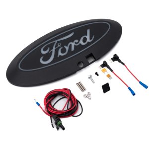 Ford Ranger LED Emblem - Front - Putco - Luminix - Matte Black - `23-`24