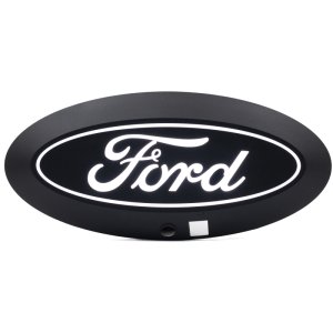 Ford Super Duty LED Emblem - Front - Putco - Luminix - Matte Black - `23-`24