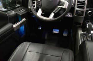 Ford Super Duty F-350 Pedals - Putco - Liquid Solid Billet Track Design - `17-`26 Ford Super Duty F-350 Pedals - Putco - Liquid Solid Billet Track Design - `17-`26